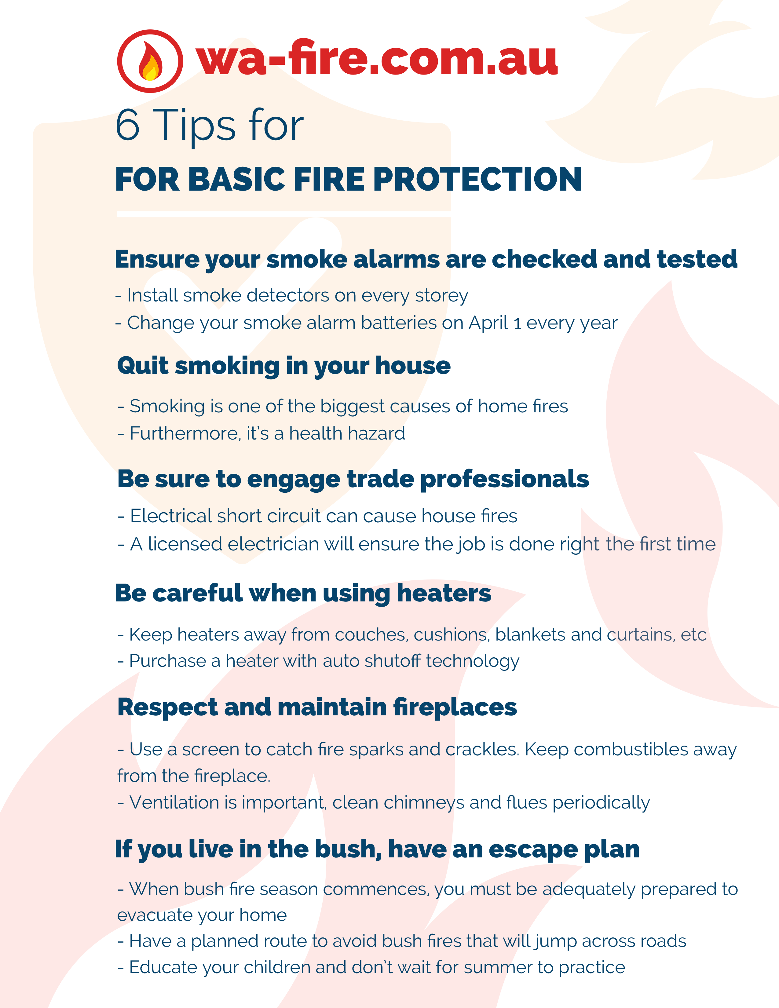 6 tips for basic fire protection | WA Fire